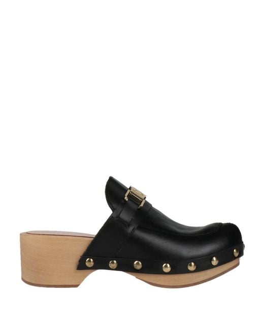 Pollini Black Mules & Clogs