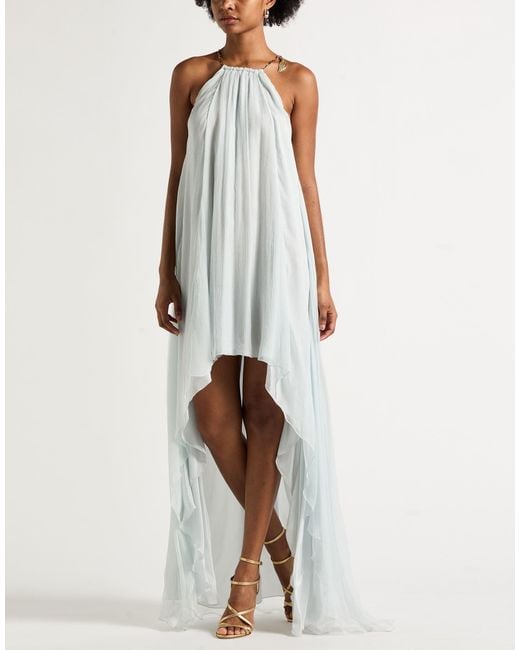 Amen White Maxi Dress Silk