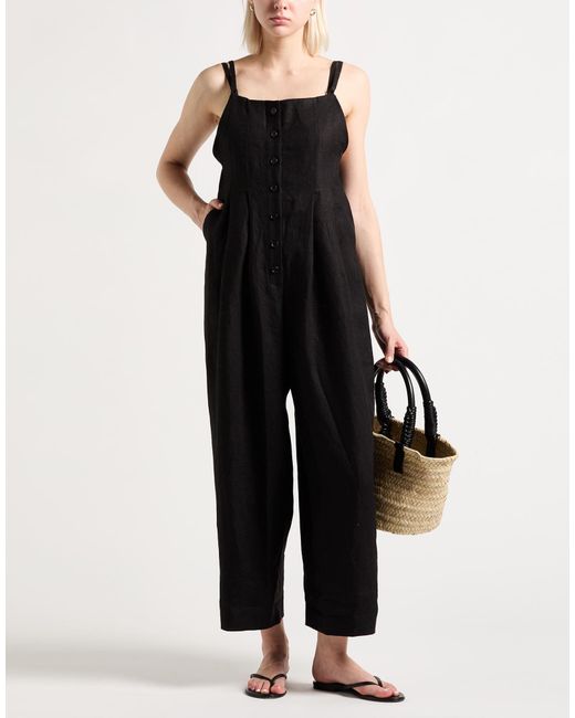 Bode Black Jumpsuit Linen