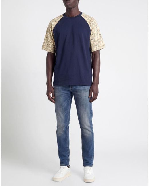 Takeshy Kurosawa Blue T-Shirt Cotton for men
