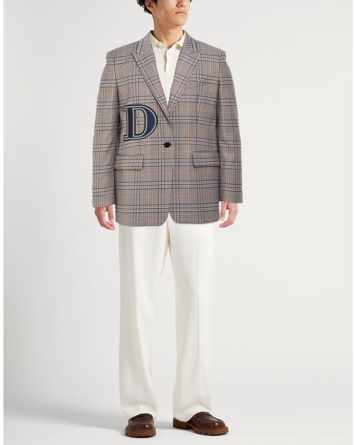 Dondup Gray Blazer Polyester, Viscose, Elastane for men