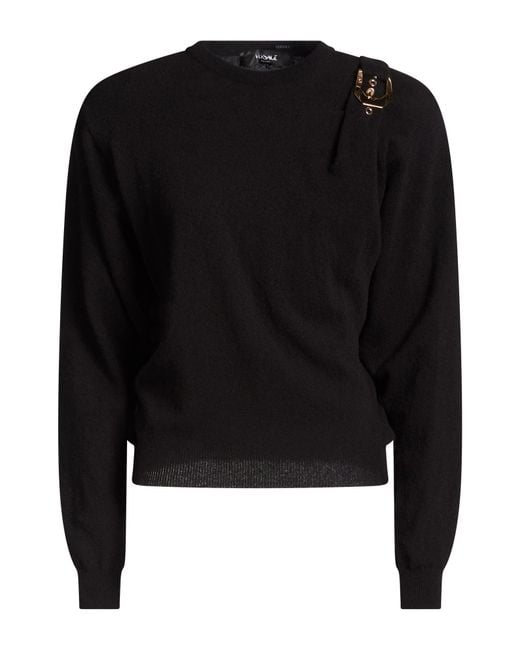 Versace Black Sweater Virgin Wool
