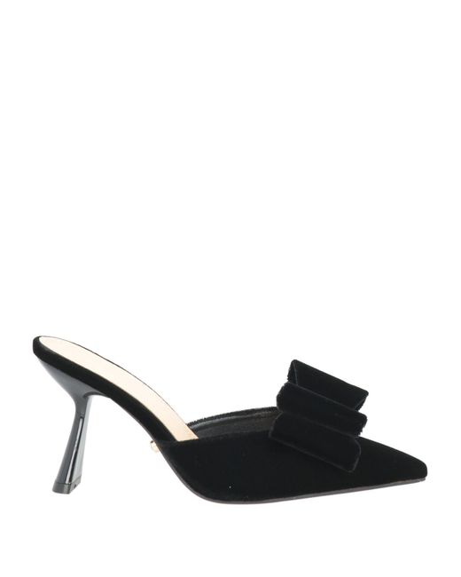 Twenty Four Haitch Black Mules & Clogs