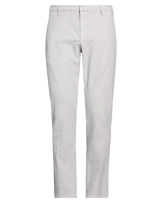Dondup White Pants Cotton, Elastane for men