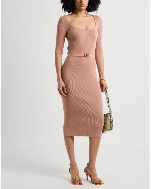 Vestido midi Elisabetta Franchi de color Pink