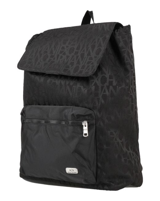 ARMANI EXCHANGE Black Rucksack for men