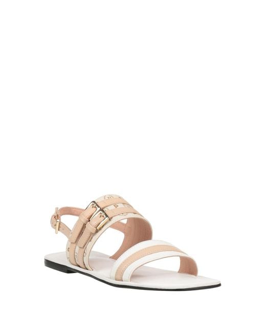 Pollini White Sandals Leather
