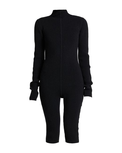 Rick Owens Black Jumpsuit Virgin Wool