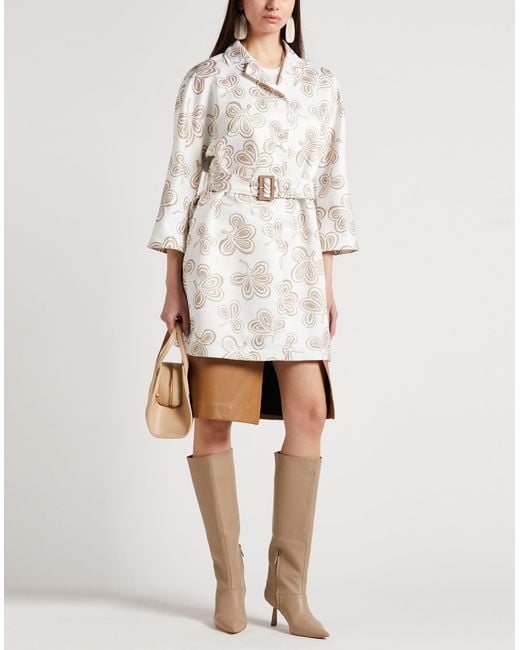 Herno White Overcoat & Trench Coat Polyester