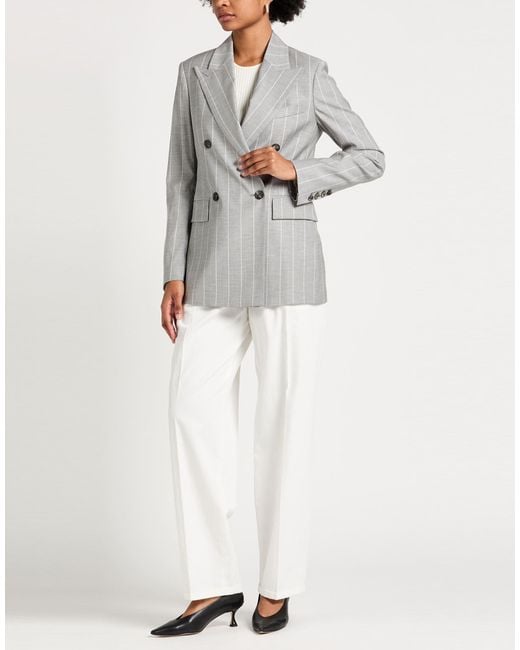 Eleventy Gray Blazer Wool, Viscose, Elastane