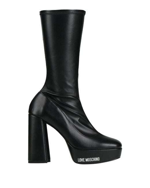 Love Moschino Black Boot Synthetic Material