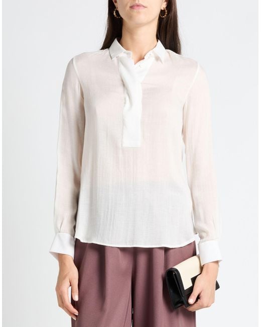 Caliban White Cream Top Viscose, Wool