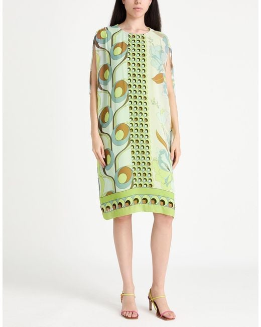 Clips Green Light Midi Dress Viscose, Polyester, Elastane
