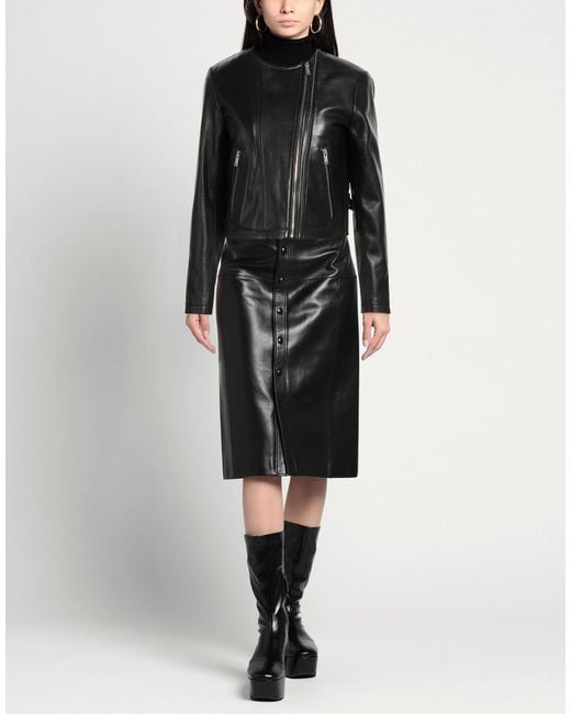 Bolongaro Trevor Black Bella Collarless Jacket Sheepskin