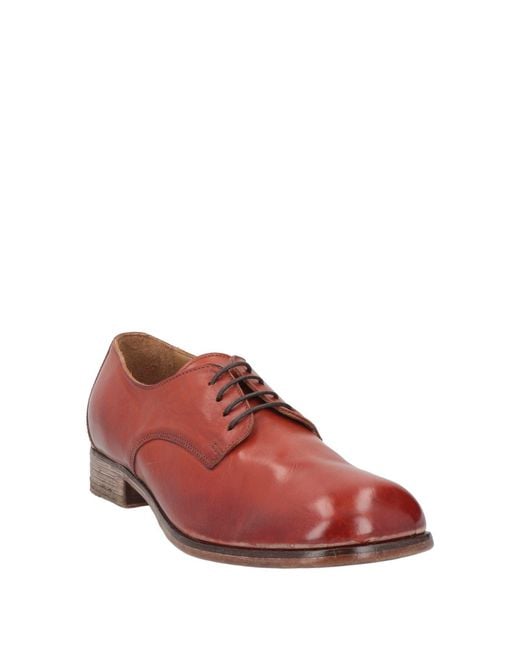Moma Red Lace-Up Shoes Leather