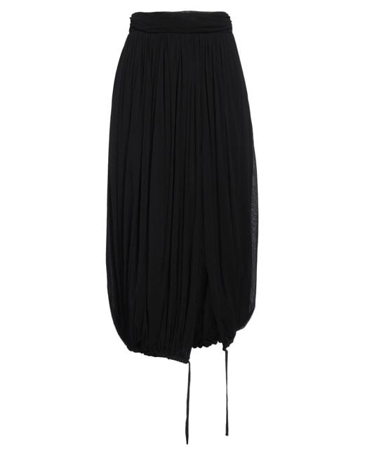 Philosophy Di Lorenzo Serafini Black Midi Skirt Polyamide