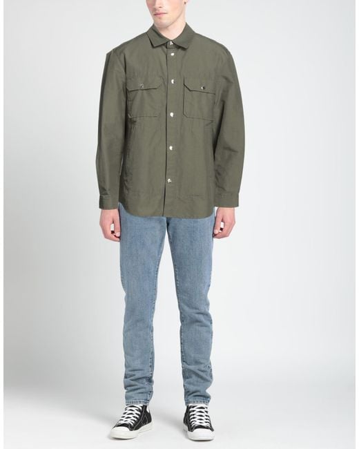 Woolrich Green Jacket Cotton, Polyamide for men