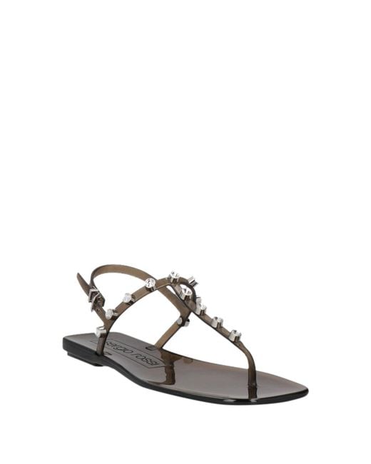 Sergio Rossi White Thong Sandal
