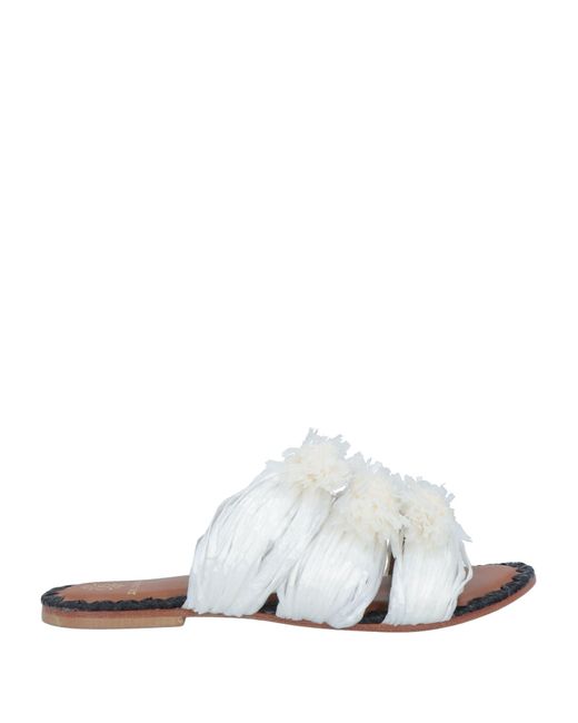 De Siena White Sandals