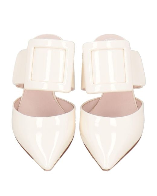 Roger Vivier White Mules & Clogs