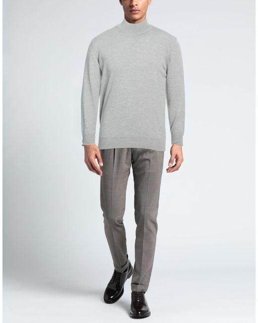Vneck Gray Turtleneck Wool, Polyacrylic for men