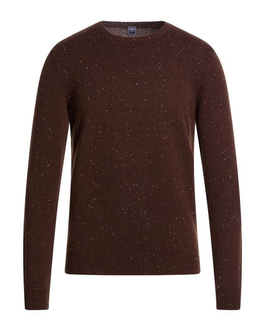 Pullover di Fedeli in Brown da Uomo