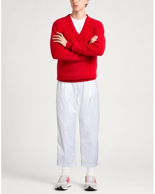 Versace Jeans Couture White Pants Polyester, Cotton for men
