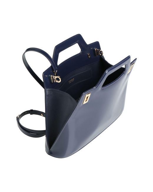 Ferragamo Blue Handbag Leather