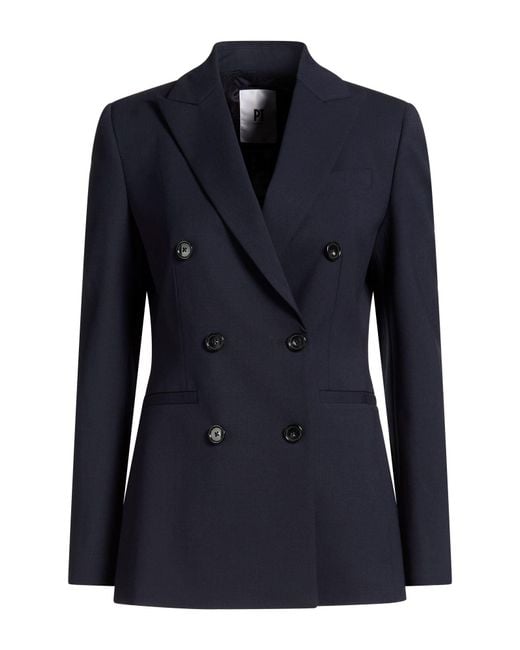 PT Torino Blue Midnight Blazer Virgin Wool, Elastane