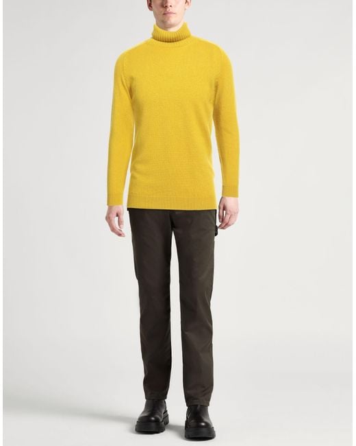 Boglioli Yellow Turtleneck for men