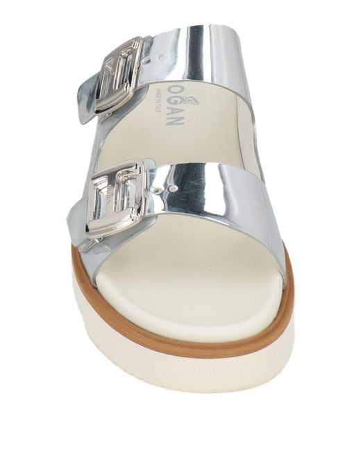 Hogan White Sandals