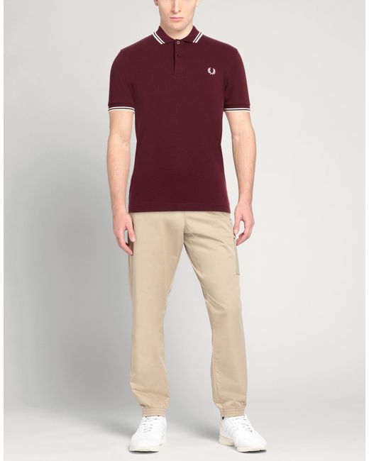 FRED PERRY x COMME des GARÇONS Red Polo Shirt for men
