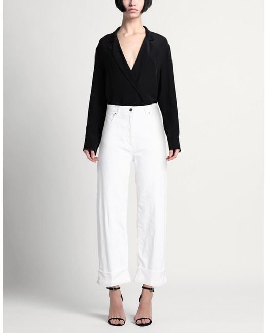 19.70 Nineteen Seventy White Jeans
