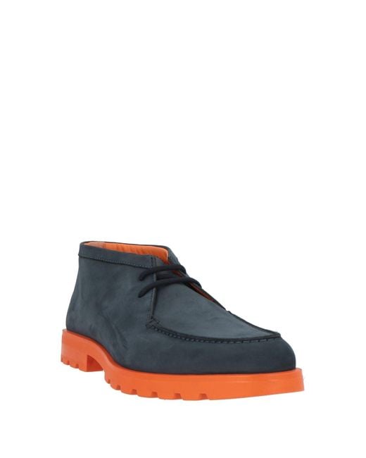 Santoni Blue Ankle Boots for men