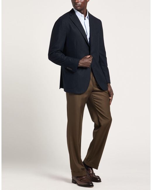 Boglioli Blue Midnight Blazer Virgin Wool, Polyester, Elastane for men