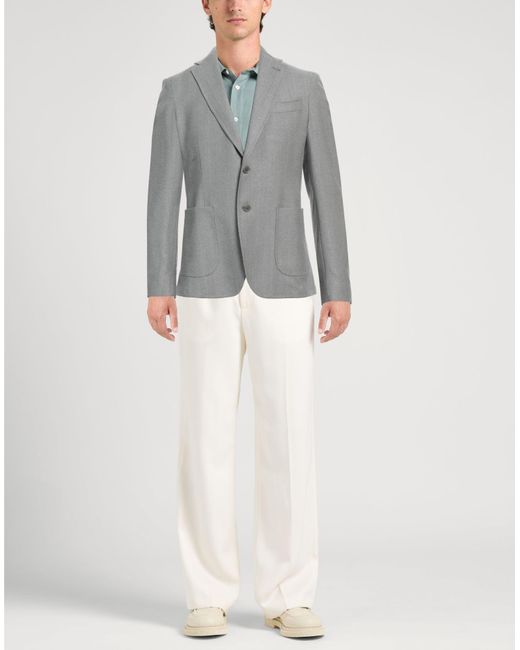 Tombolini Gray Blazer Virgin Wool, Elastane for men