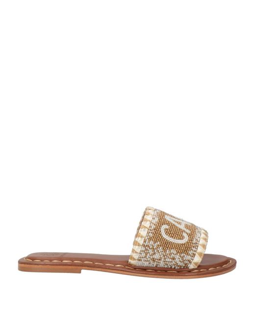 De Siena Natural Sand Sandals Textile Fibers