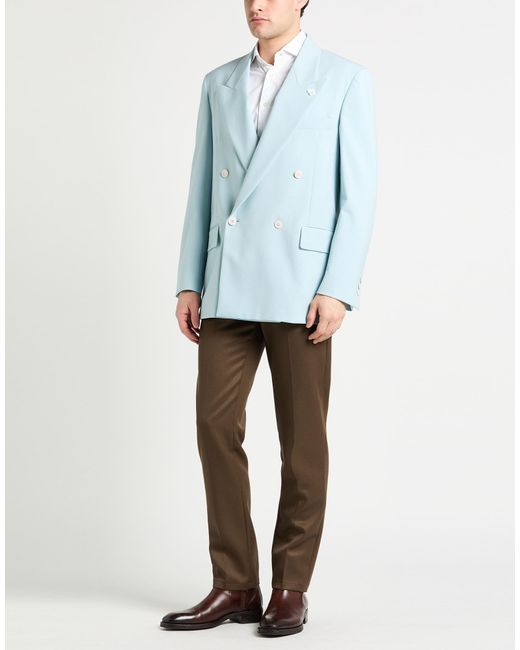 Lardini Blue Blazer Polyester, Wool, Elastane for men
