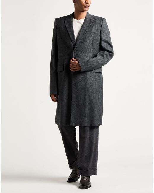 McQueen Gray Coat Wool for men