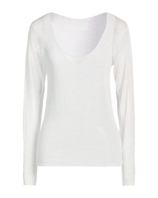 Paloma Wool White Light Sweater Tencel Lyocell, Polyamide