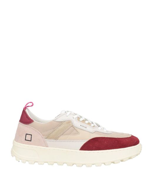 Date Pink Sneakers Leather, Nylon