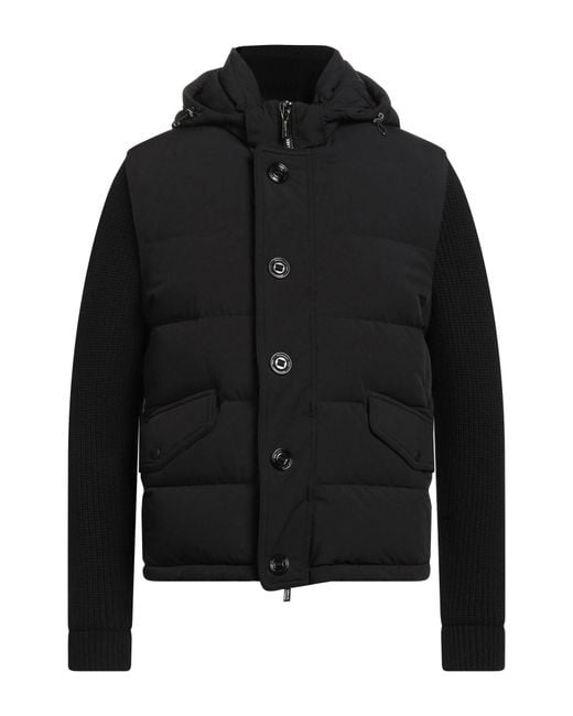 Moorer Black Puffer Polyamide, Polyurethane for men