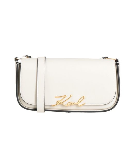 Karl Lagerfeld White Cross-Body Bag