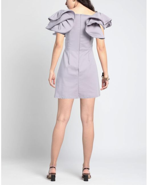 Haveone Purple Mini Dress