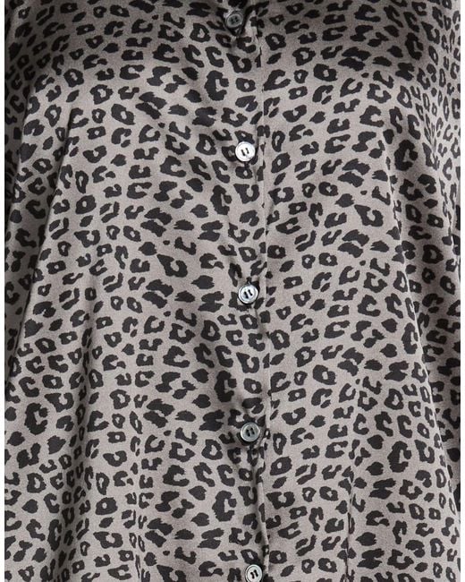 Robert Friedman Gray Shirt Silk, Elastane