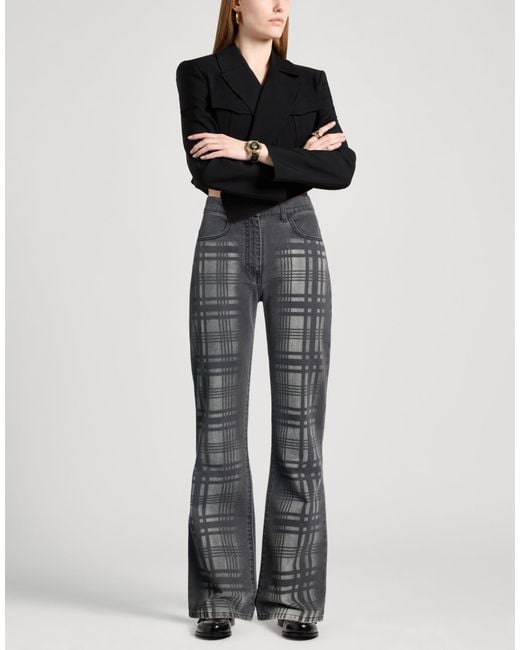 Alberta Ferretti Gray Charcoal Jeans Cotton