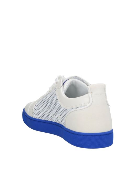 Christian Louboutin White Sneakers Leather, Textile Fibers for men