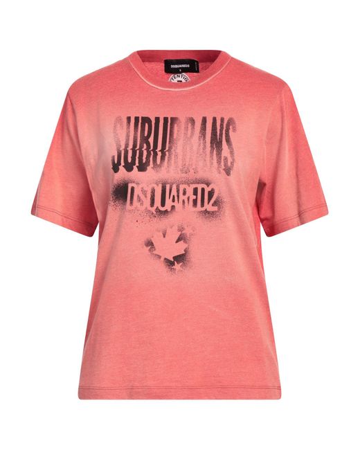 DSquared² Pink Brick T-Shirt Cotton, Polyester