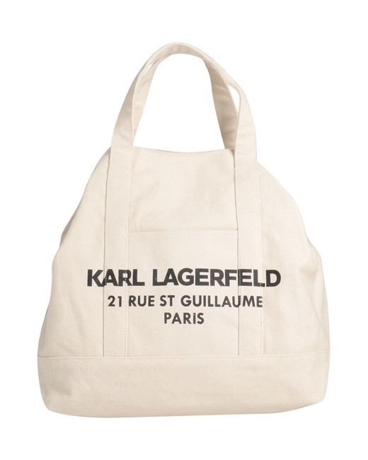Karl Lagerfeld Natural Rue St Guillaume Canvas Shopper Bag