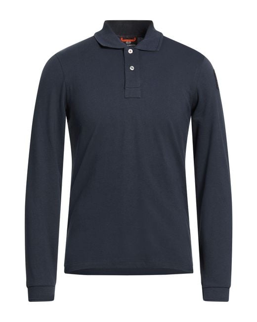 Parajumpers Blue Polo Shirt Cotton for men